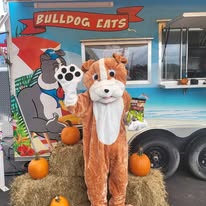 Bulldog Eats INC mascot in Fort Walton Beach